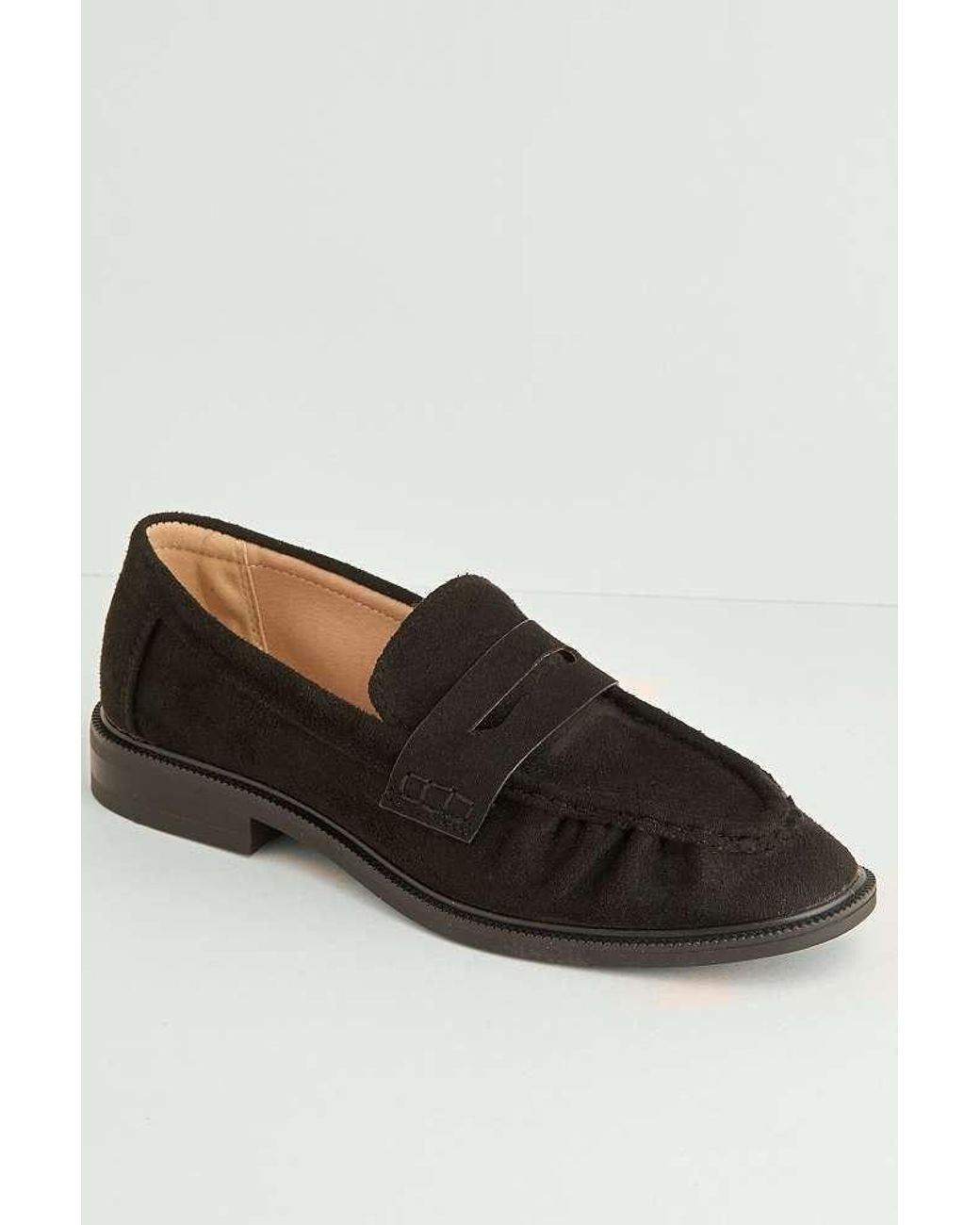 Miss Diva Black Haisley Plain Silp On Loafer With Band