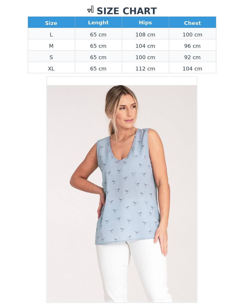 Love Lace Blue Thick Strap Blouse With Rounded Heart Neckline