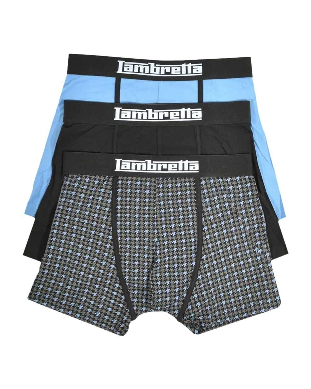 Lambretta Blue Boxer Shorts (Pack Of 3) for men