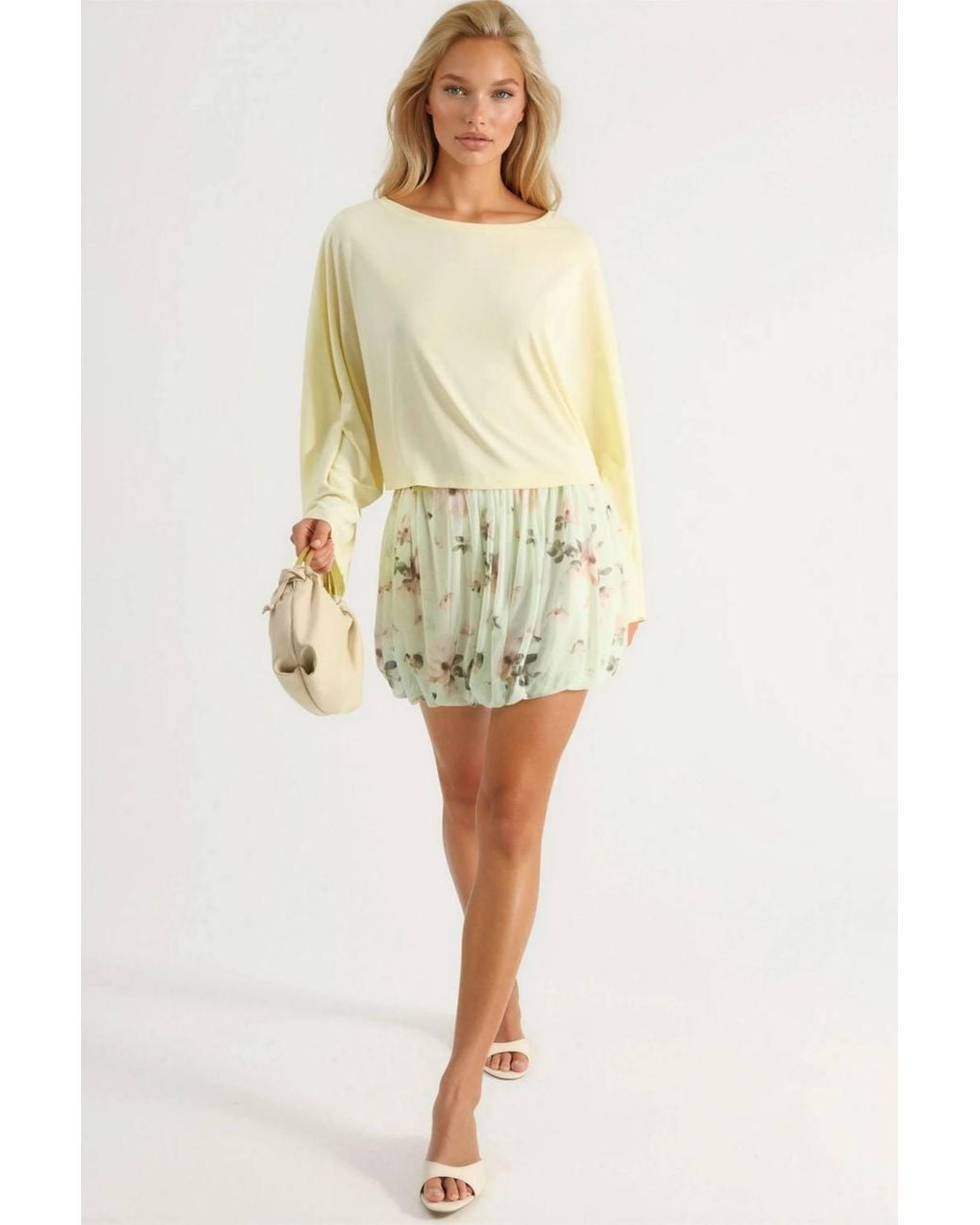 Busem Natural Loose Fit Boat Neck Blouse