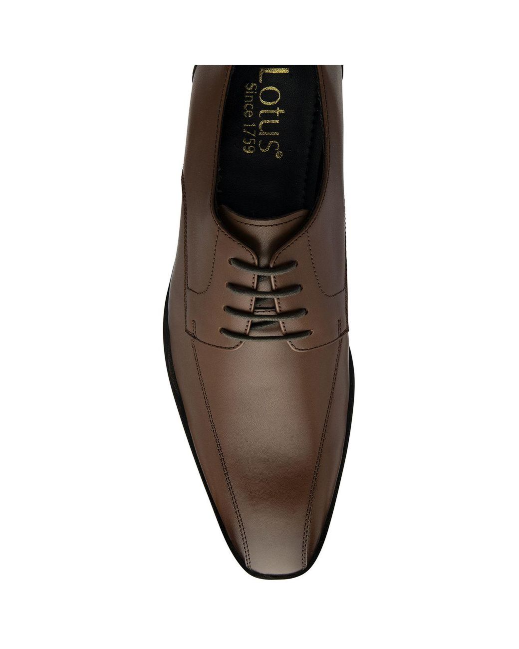Lotus Brown 'Howard' Leather Derby Shoes for men