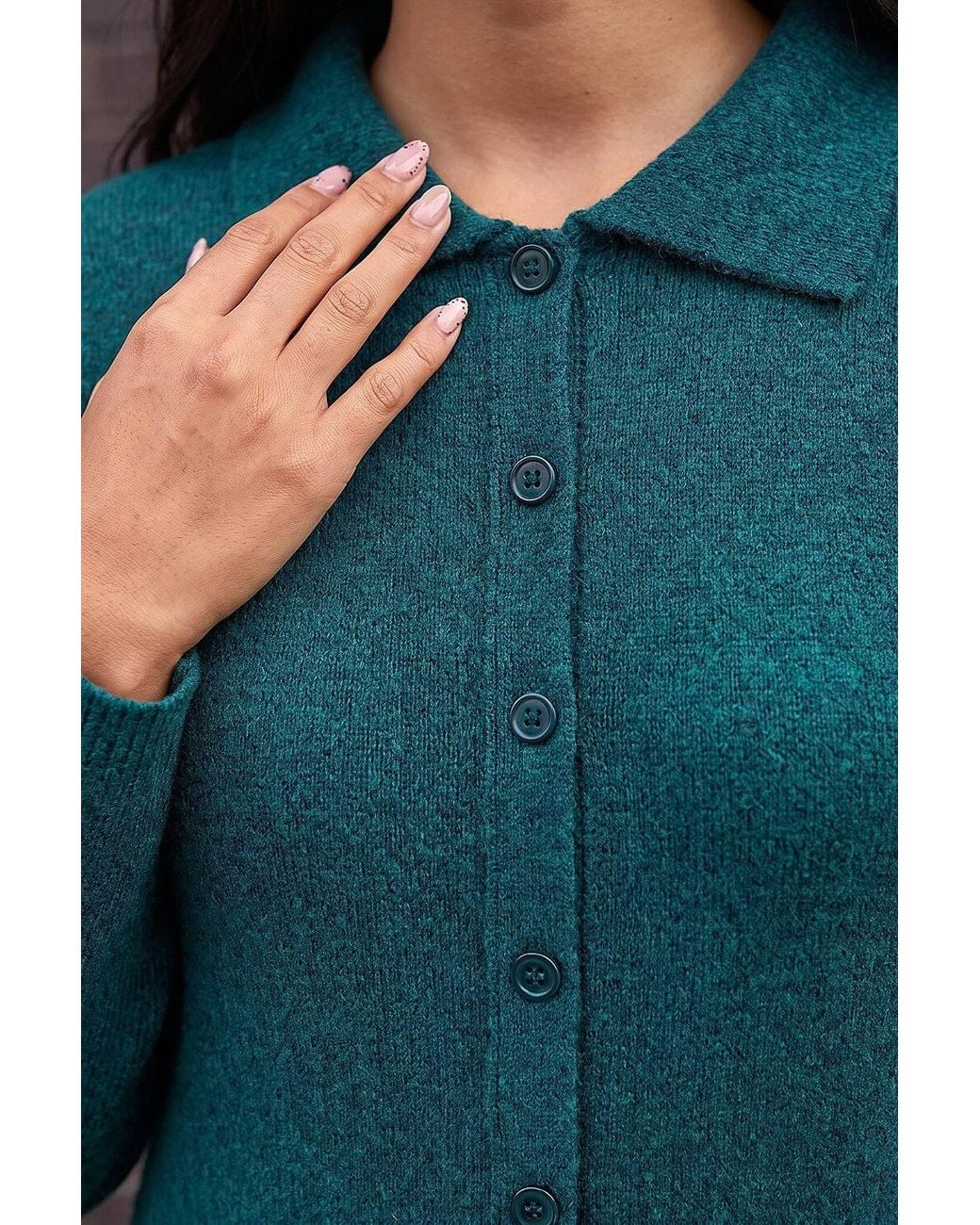 Roman Gray Petite Collared Knit Shift Dress