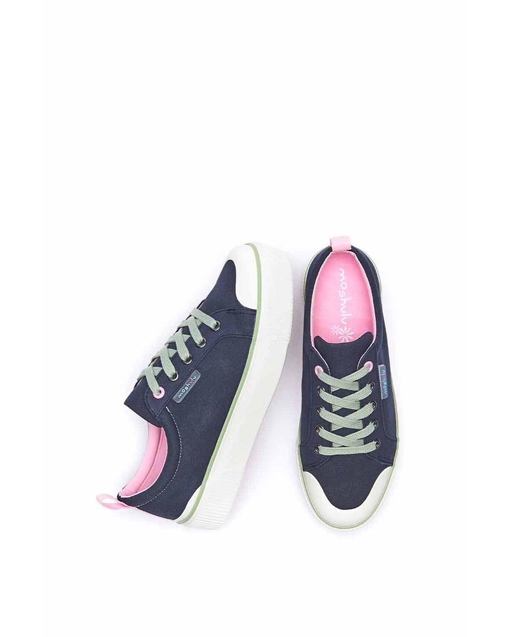 Moshulu Blue 'Levan' Chunky Canvas Trainers