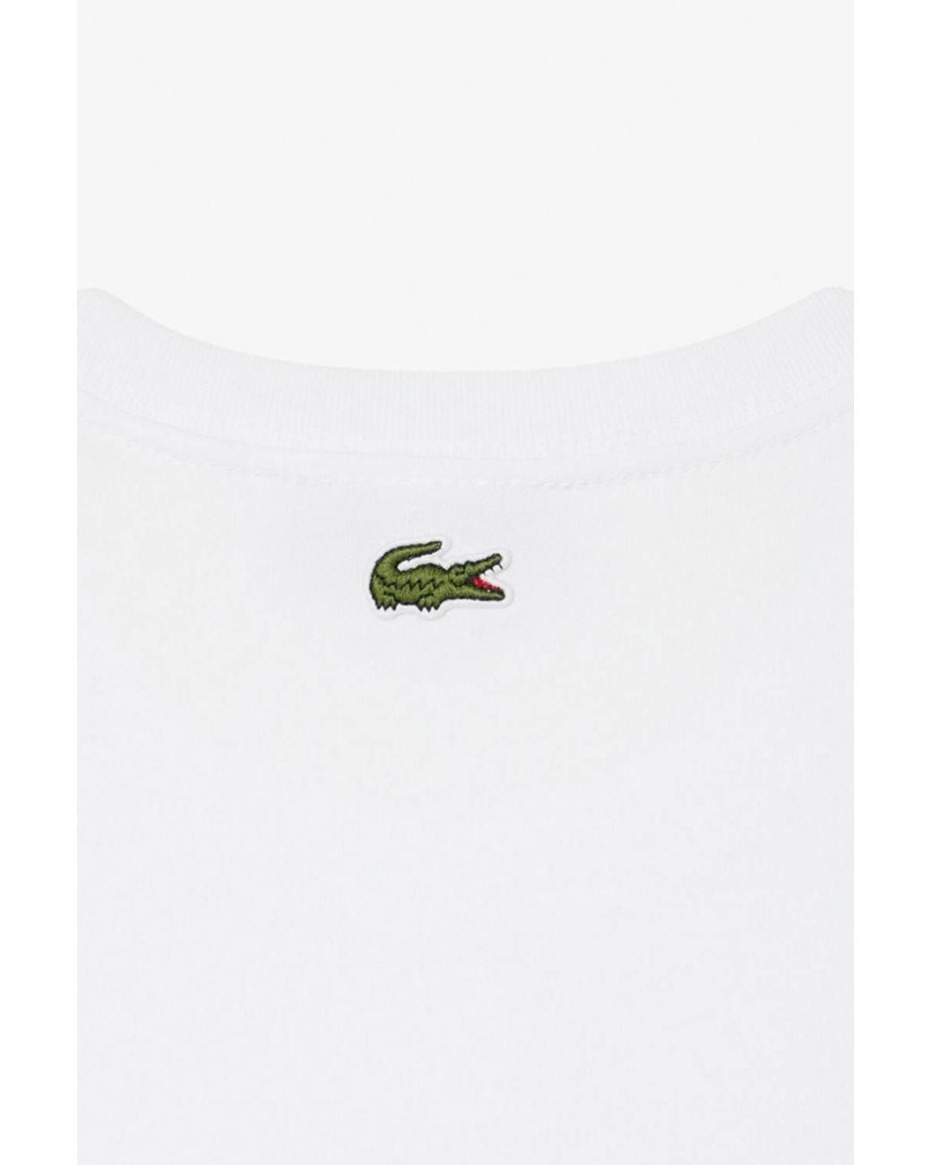 Lacoste White Graphic T-Shirt for men
