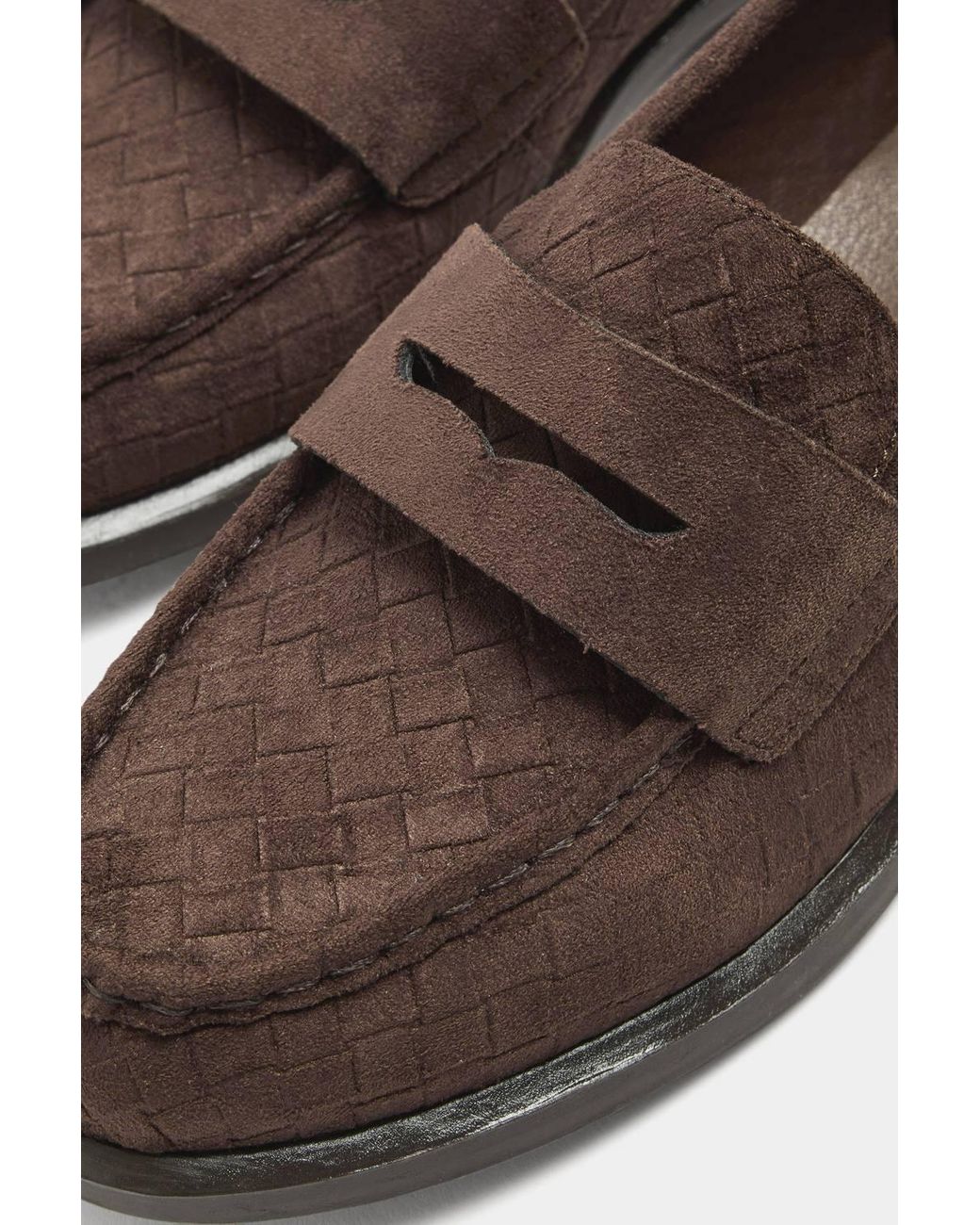 Yours Blue Woven Embossed Loafers