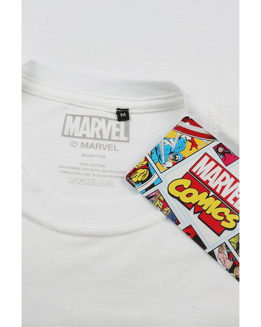 Marvel White Usa Cotton T-Shirt for men