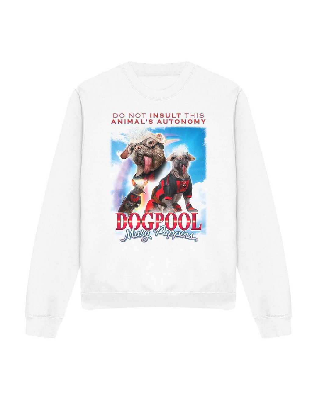 Marvel Gray Deadpool & Wolverine Deadpool Mary Puppins Bootleg Sweatshirt for men