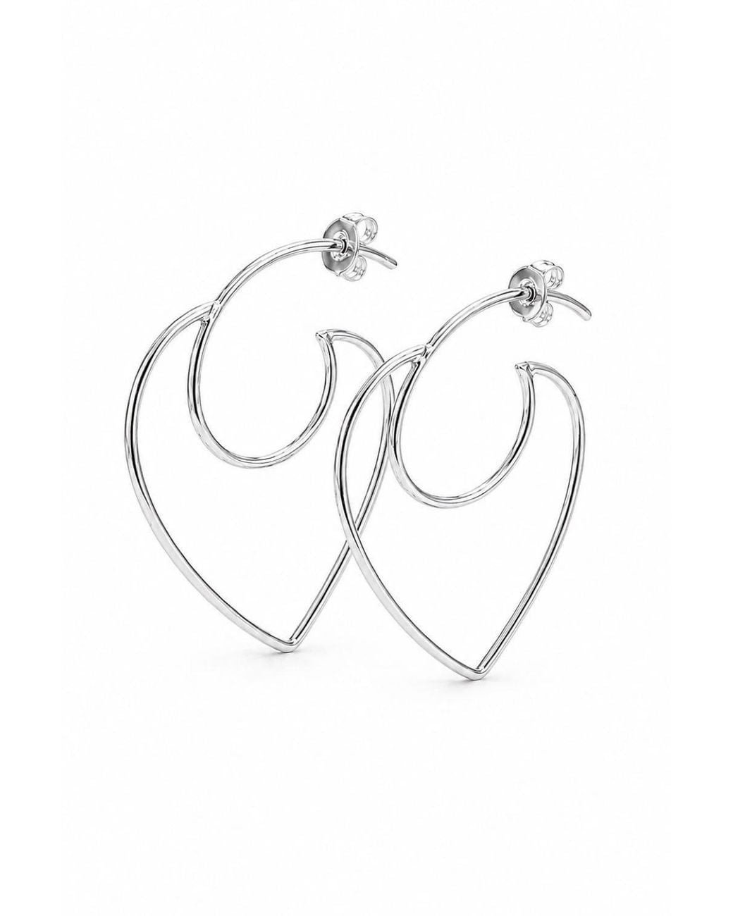 Otis Jaxon London Natural Contemporary Heart Drop Earrings