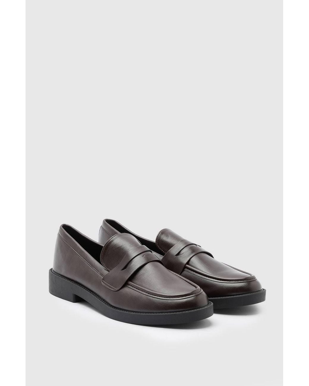 Wallis Blue Kayley Faux Leather Chunky Loafers