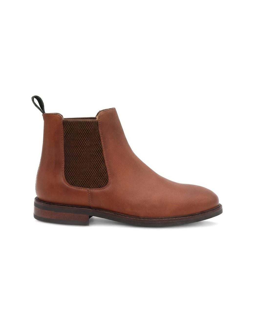 Jones Bootmaker Brown Debden Wide Fit Leather Chelsea Boots for men