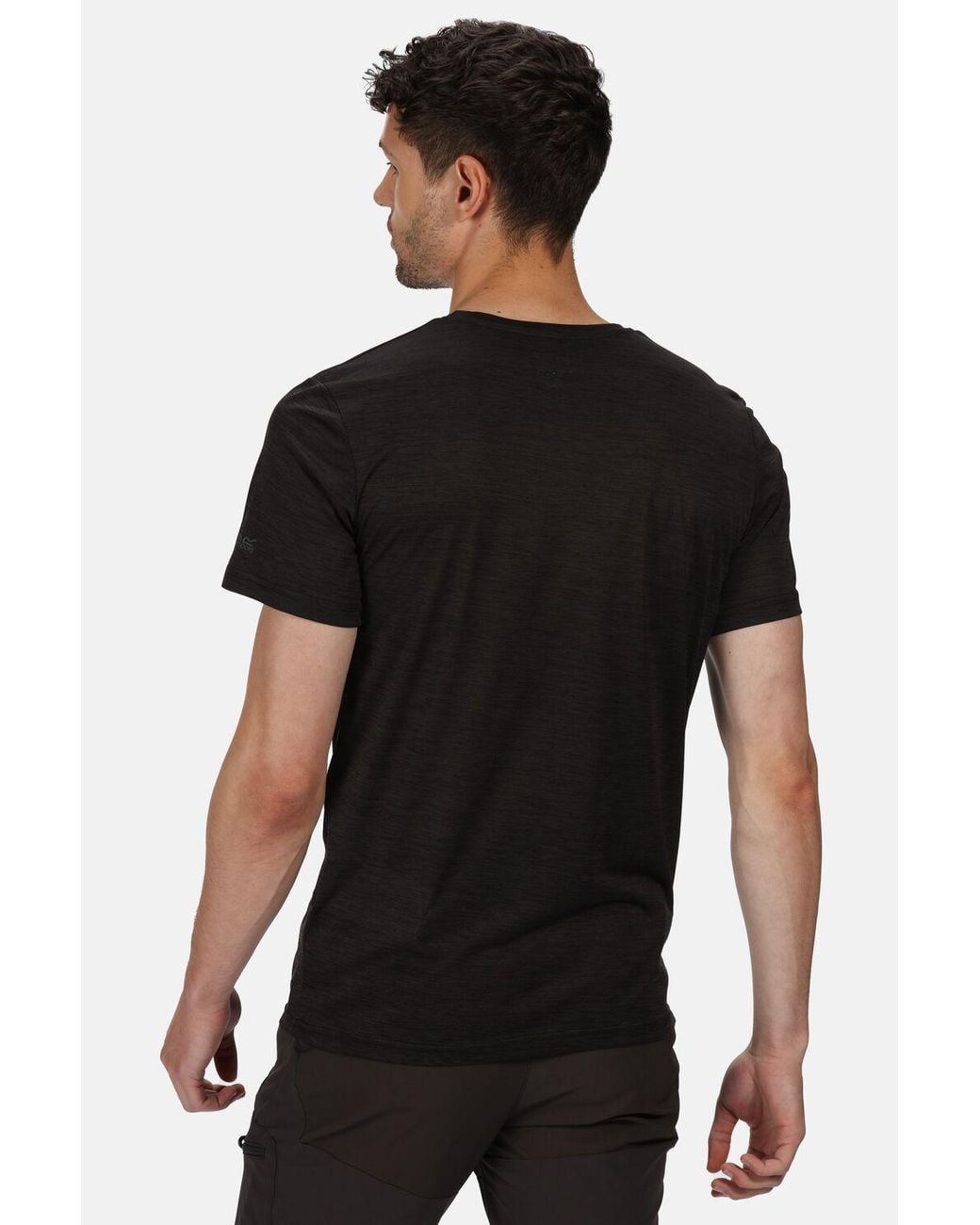Regatta Black Fingal Edition Short Sleeved Marl T-Shirt for men