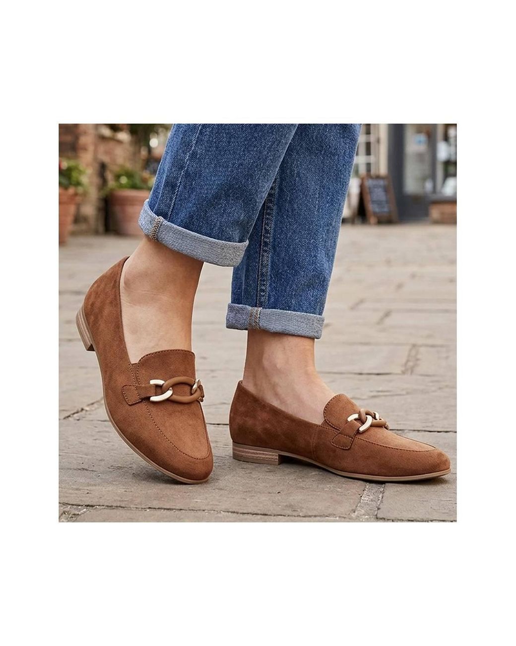 Pavers Brown Smart Slip On Loafers