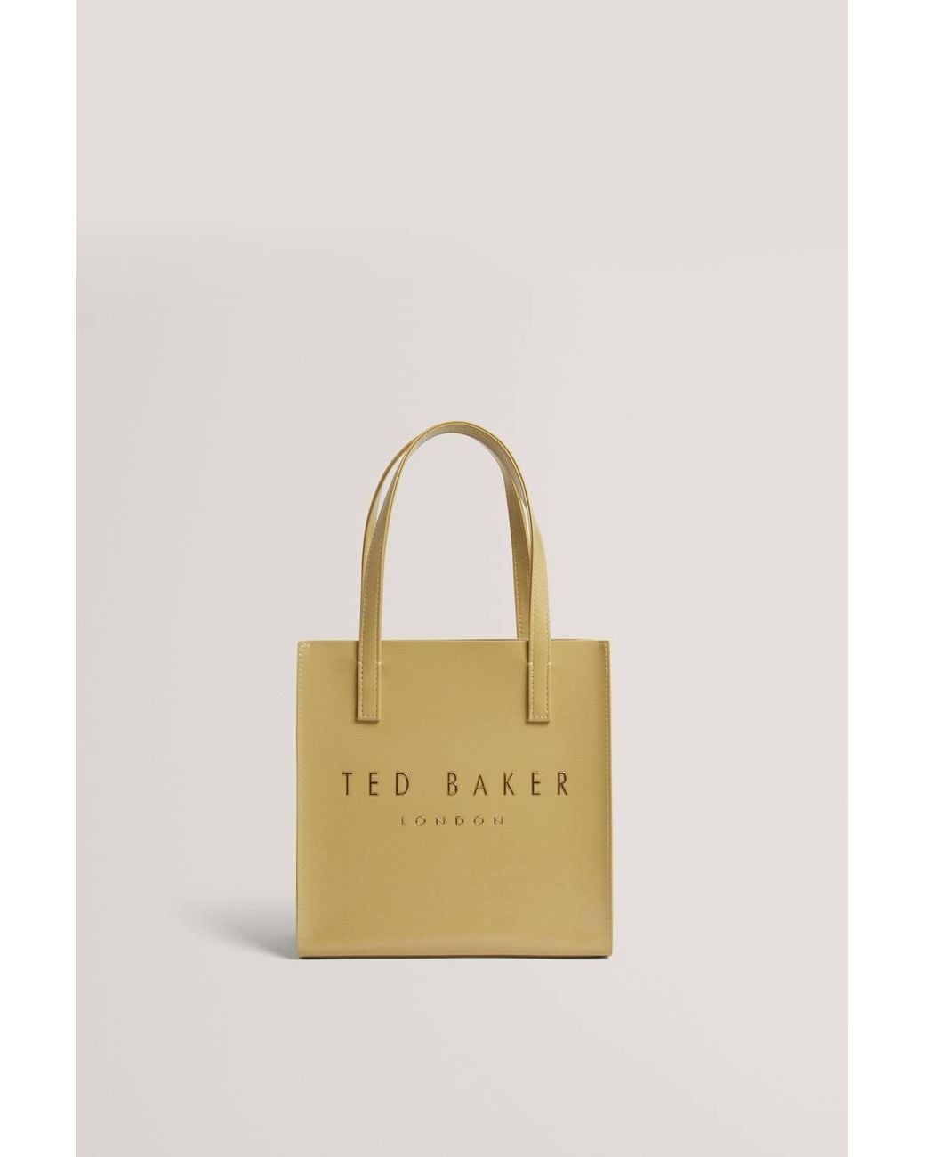 Ted Baker Yellow Crinkle Small Icon Bag