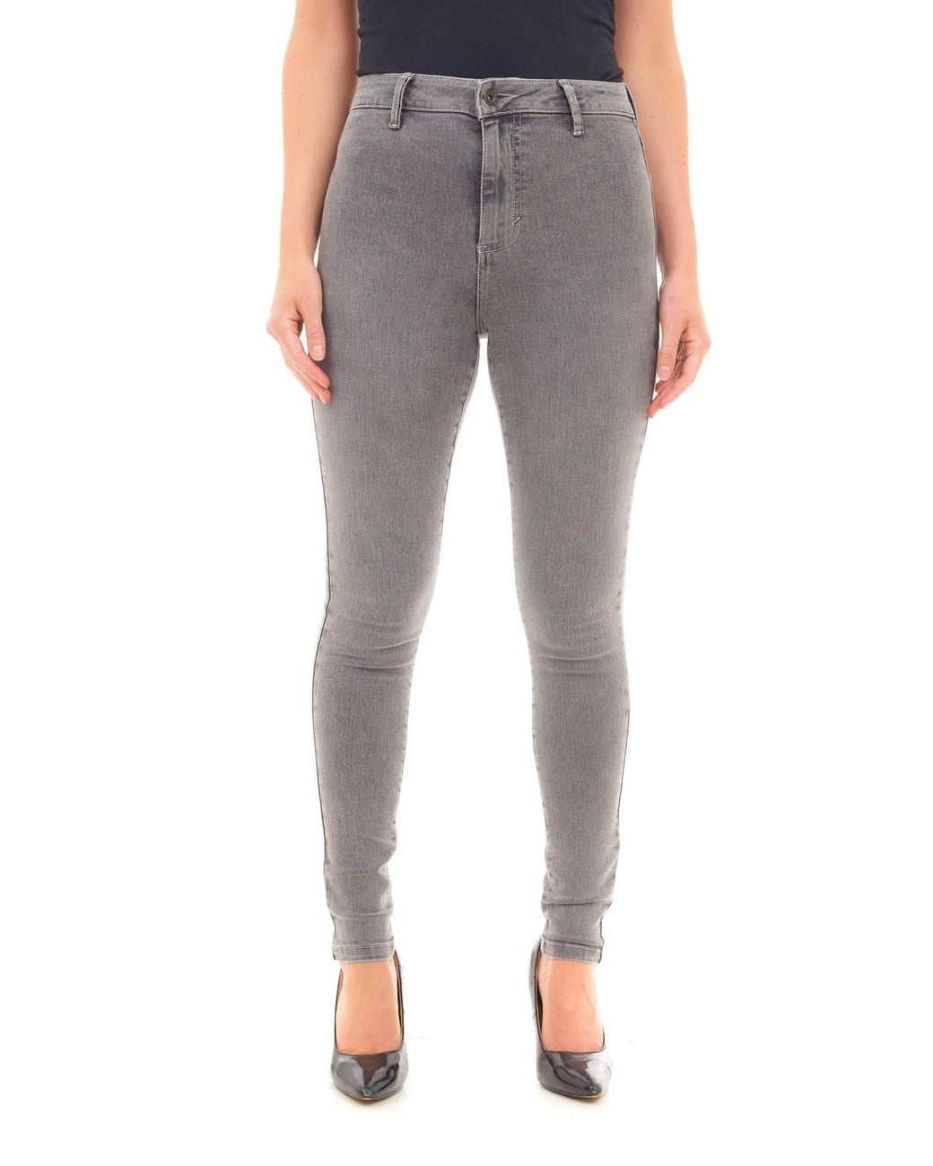 Smart Living Gray Stylish Skinny Fit High Waisted Denim Jeans