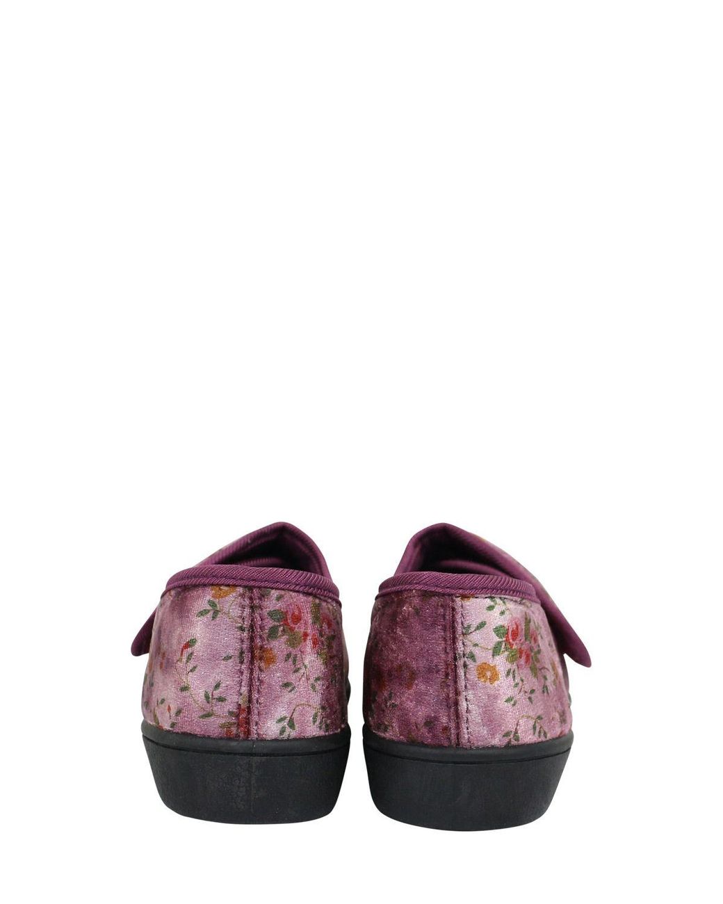 Chums Purple Dr Keller Floral Print Touch Fasten Slipper