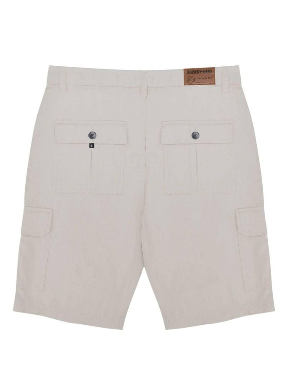 Lambretta Blue Rubberised Logo Cargo Shorts for men