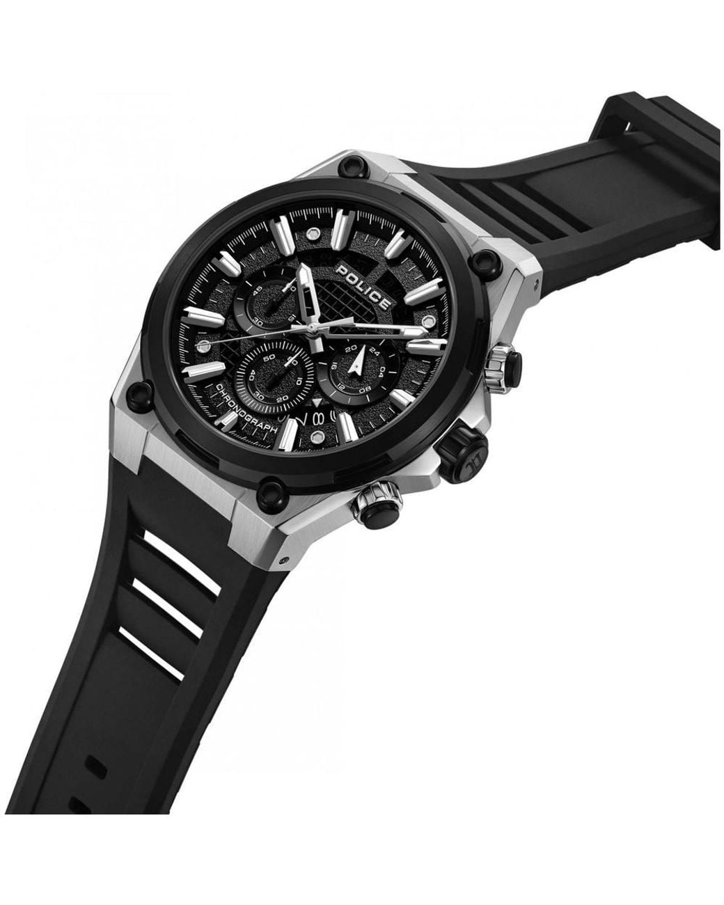 Police Black Pewgo0000601 Uros 53Mm Quartz Watch for men