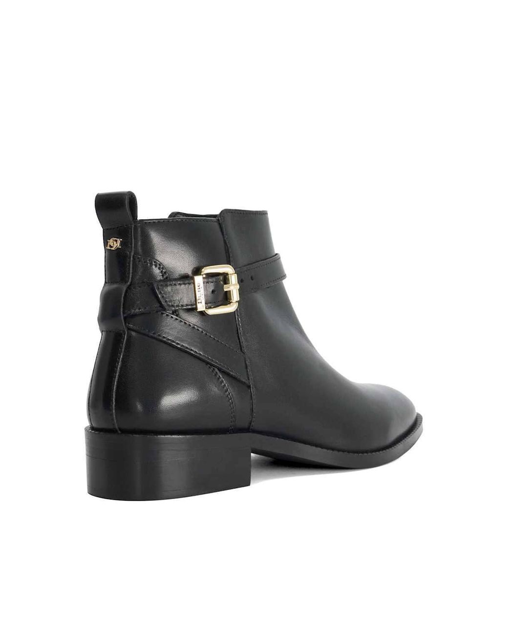 Dune Black Wide Fit 'Pali' Leather Ankle Boots