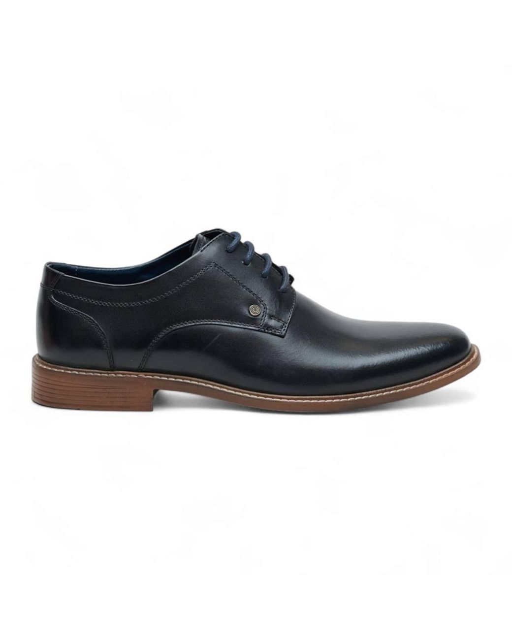 Infinity Leather Blue Ben Sherman Leather Oxford Brogue Formal Derby Shoes for men