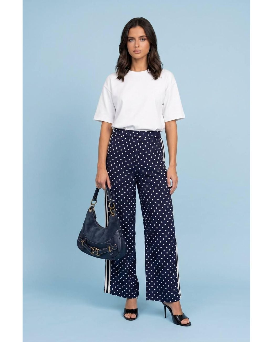 Urban Bliss Blue Spot Tape Side Trouser