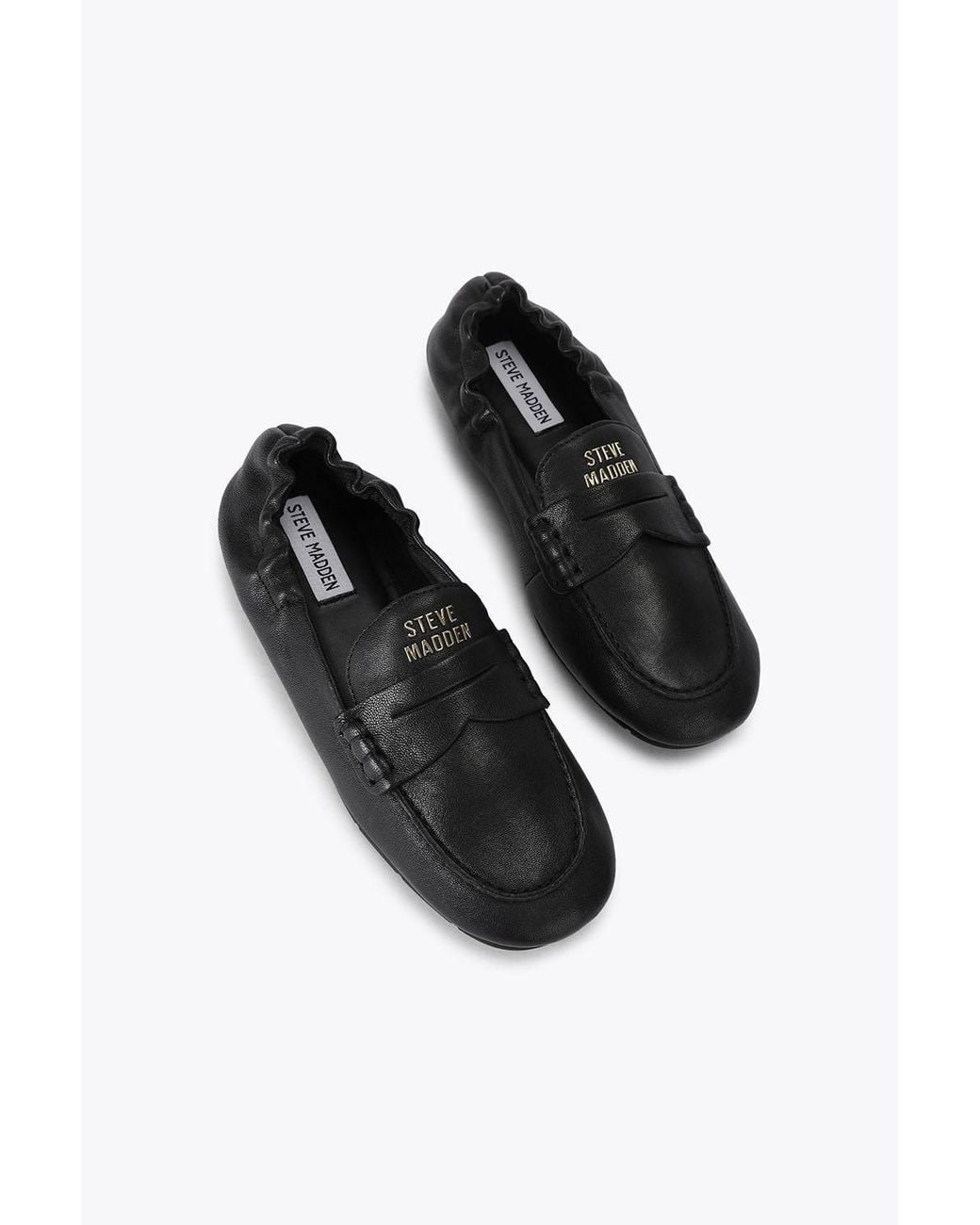 Steve Madden Black 'Newbury Leather' Leather Flats