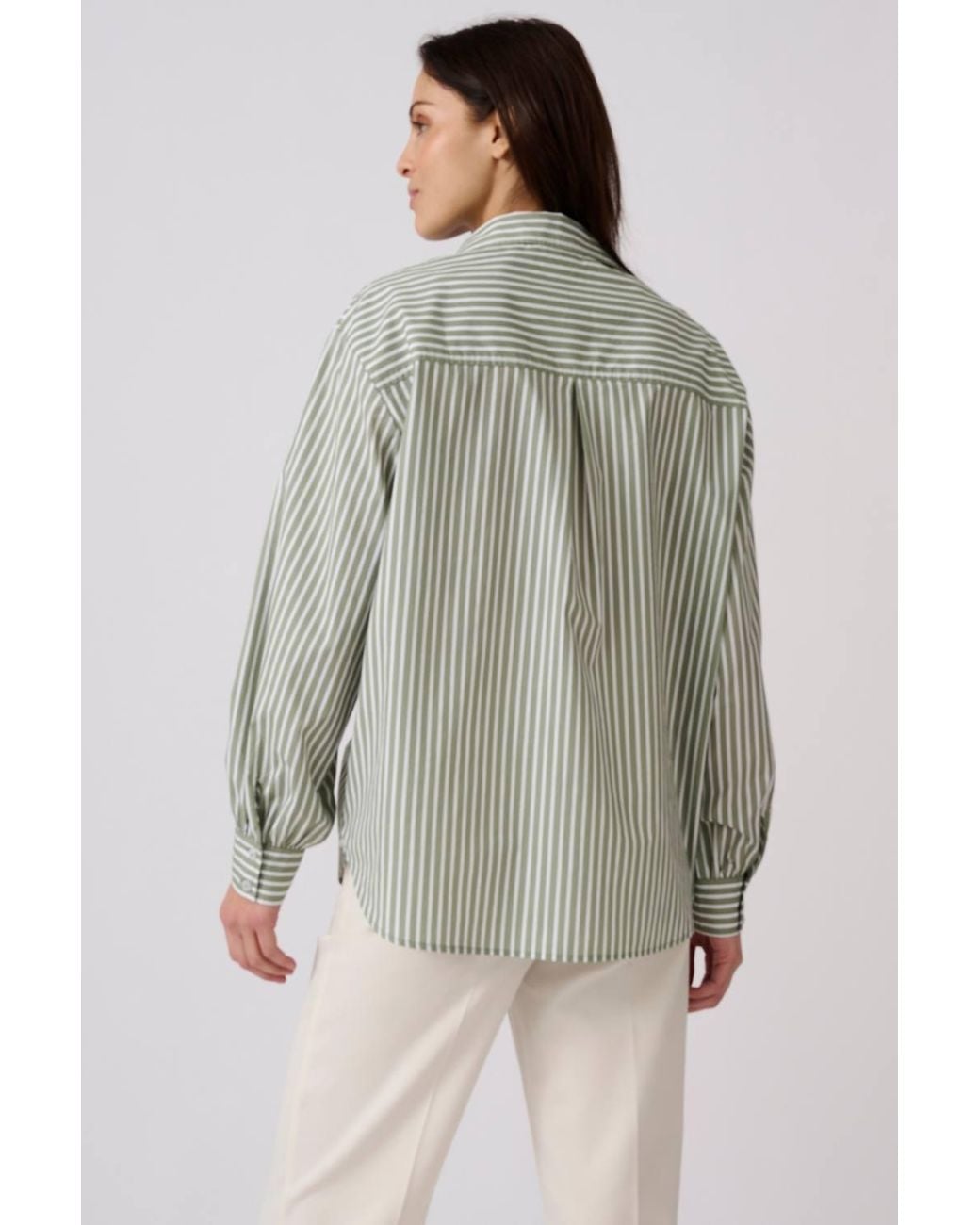 DAMART Gray Stripe Over Shirt