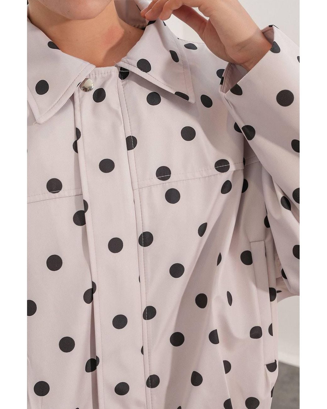 Bigdart Natural Oversized Collared Jacket