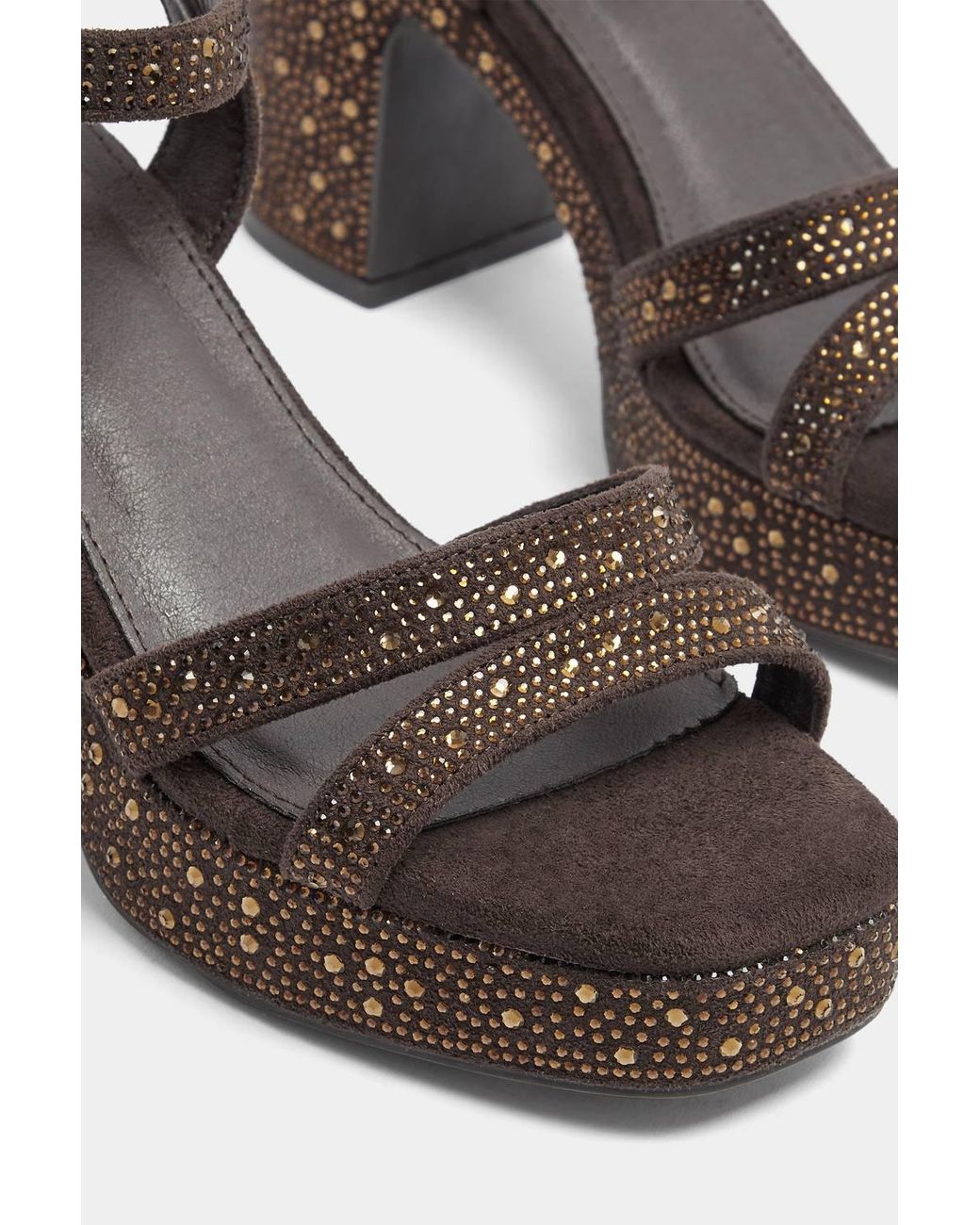 Yours Natural Diamante Heel Sandals