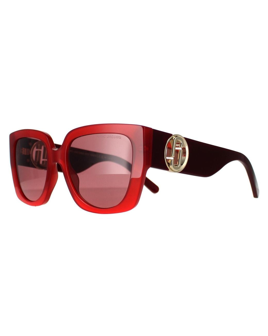 Marc Jacobs Red Rectangle Burgundy Marc 687/S