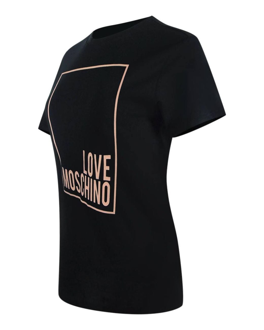 Love Moschino Black Short Sleeve Round Slim Fit T-Shirt