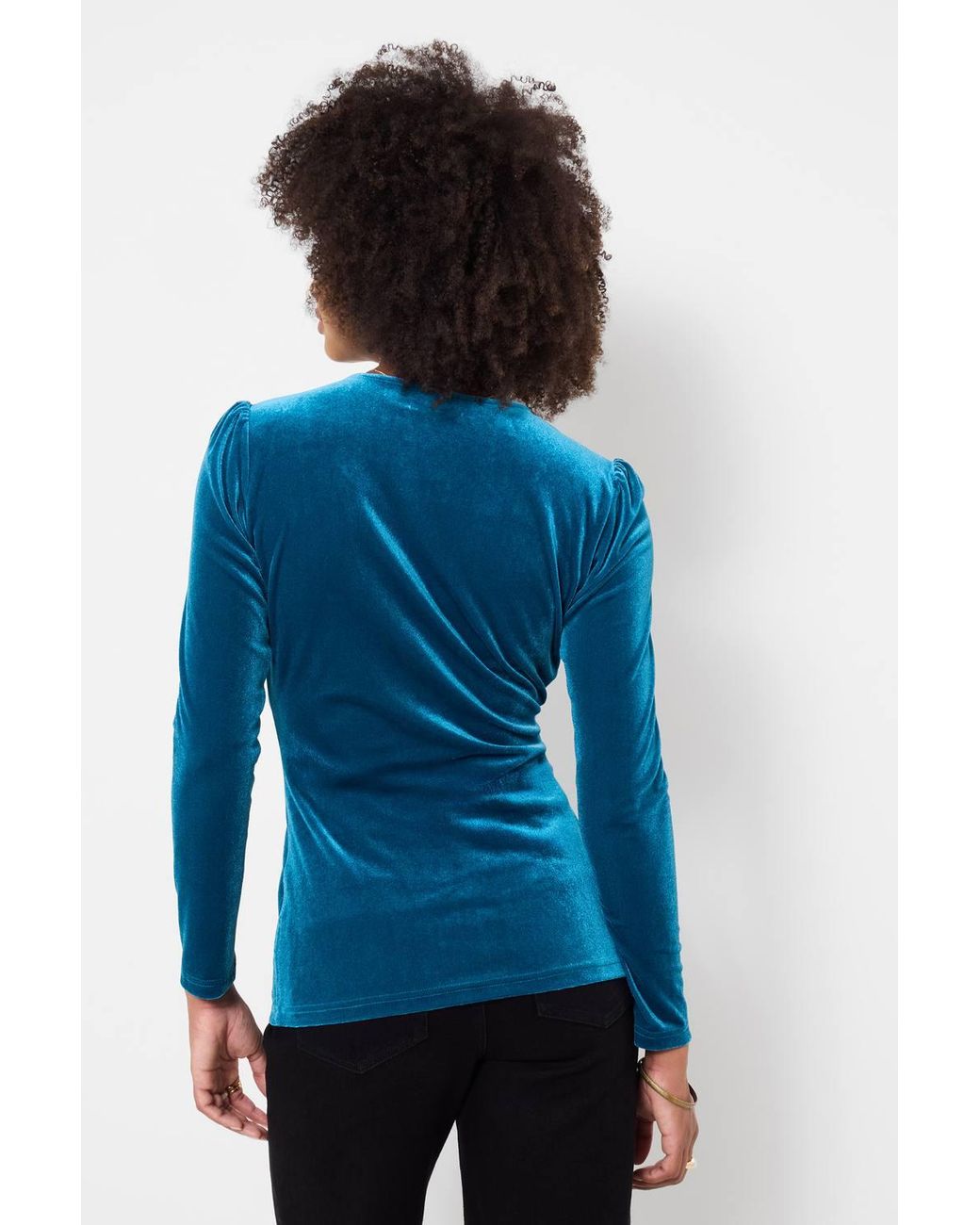 Joe Browns Blue Vienna Velour Wrap Top
