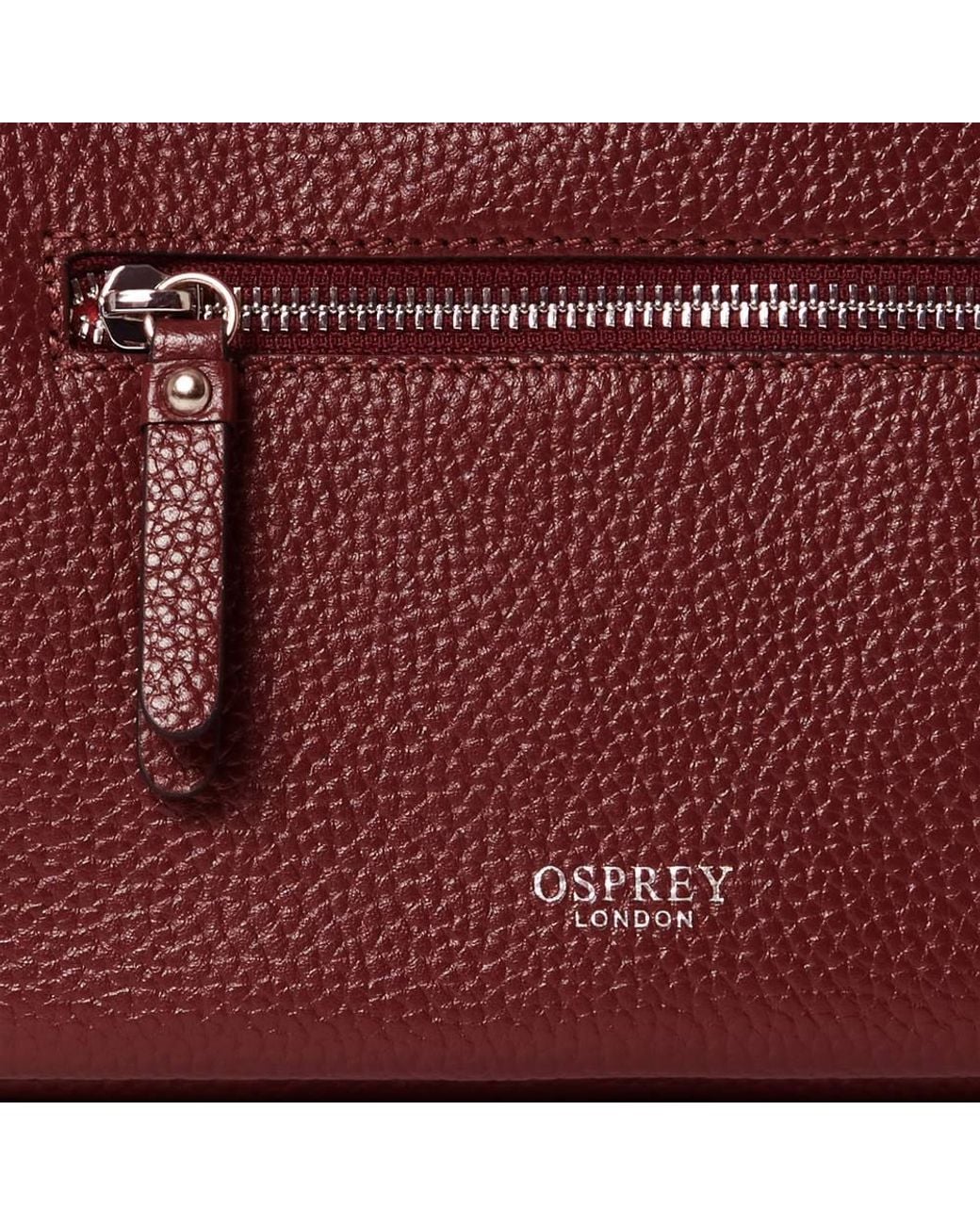 Osprey Red The Ruby Leather Crossbody Clutch Bag