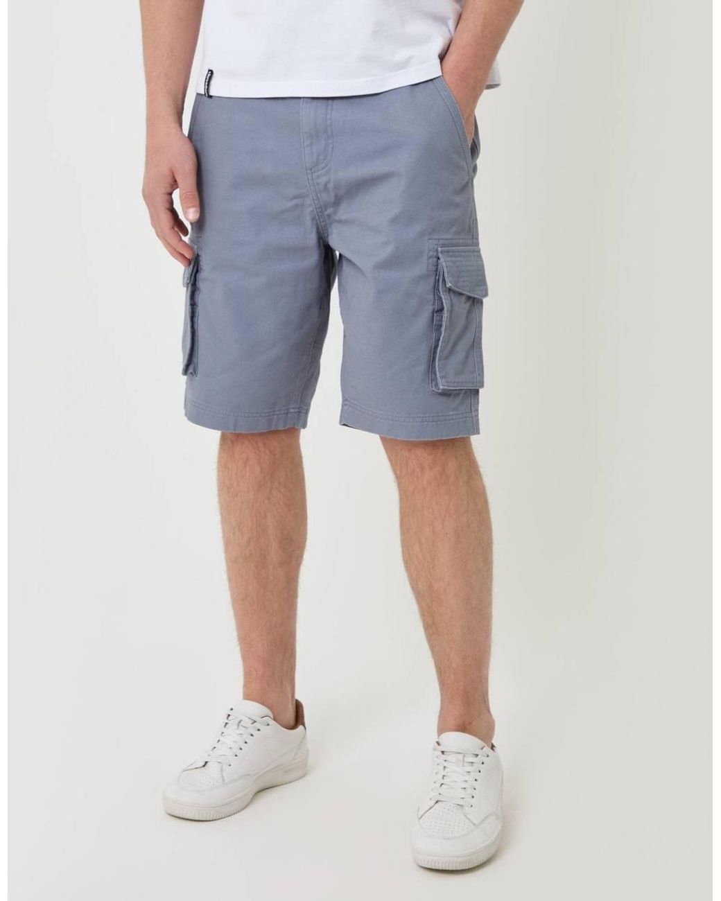 Threadbare Blue Cargo Shorts for men