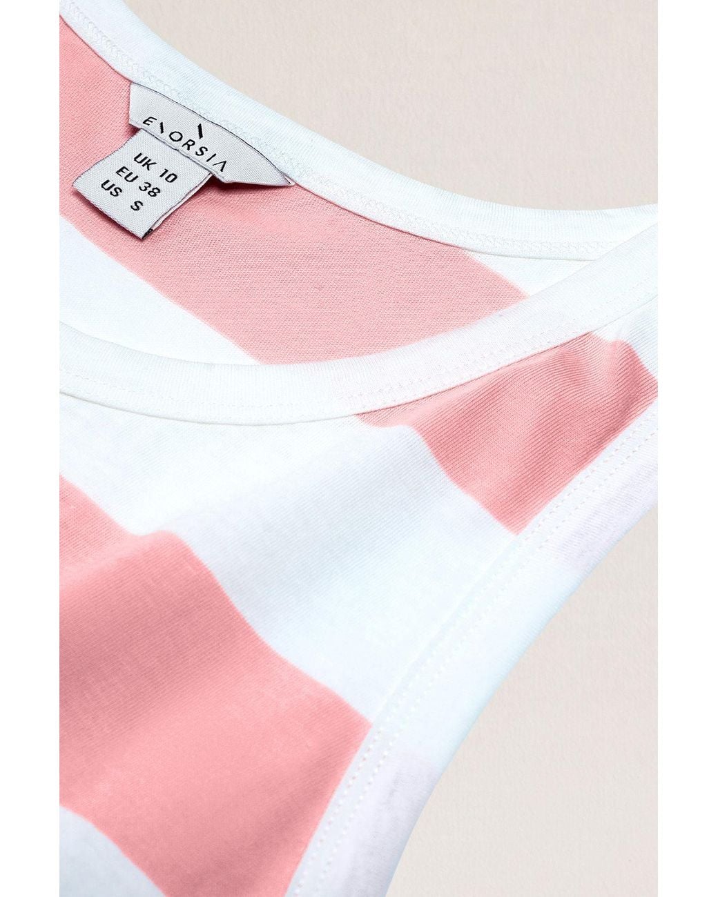 Enorsia Pink Essential Stripe Tank Top