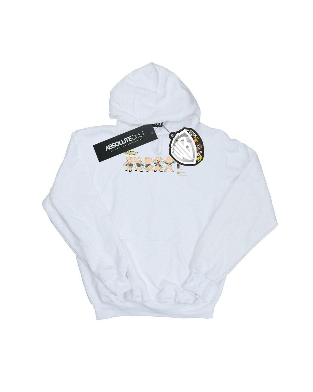 Looney Tunes White Porky Pig Colour Code Hoodie