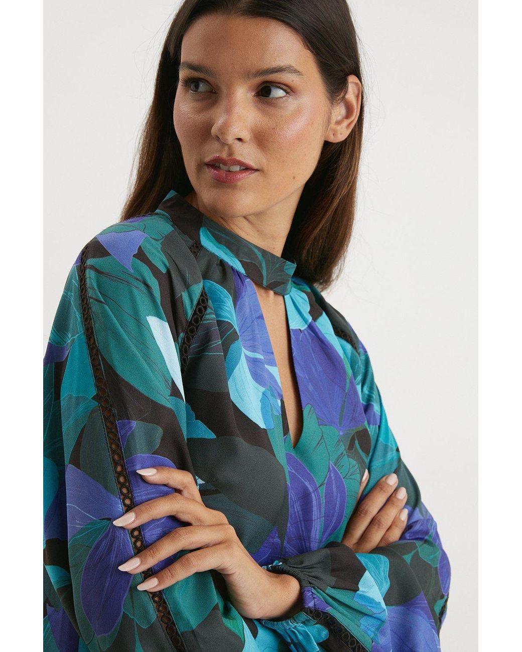 Wallis teal lace dress cheap