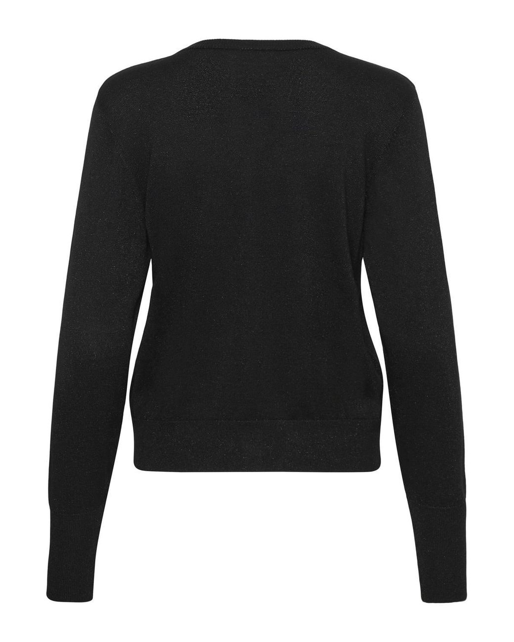 Kaffe Black Karegina Crew Neck Long Sleeve Cardigan