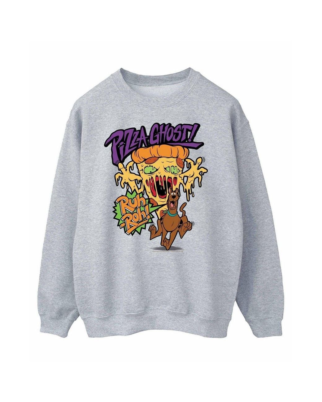 Scooby Doo Gray Pizza Ghost Sweatshirt for men