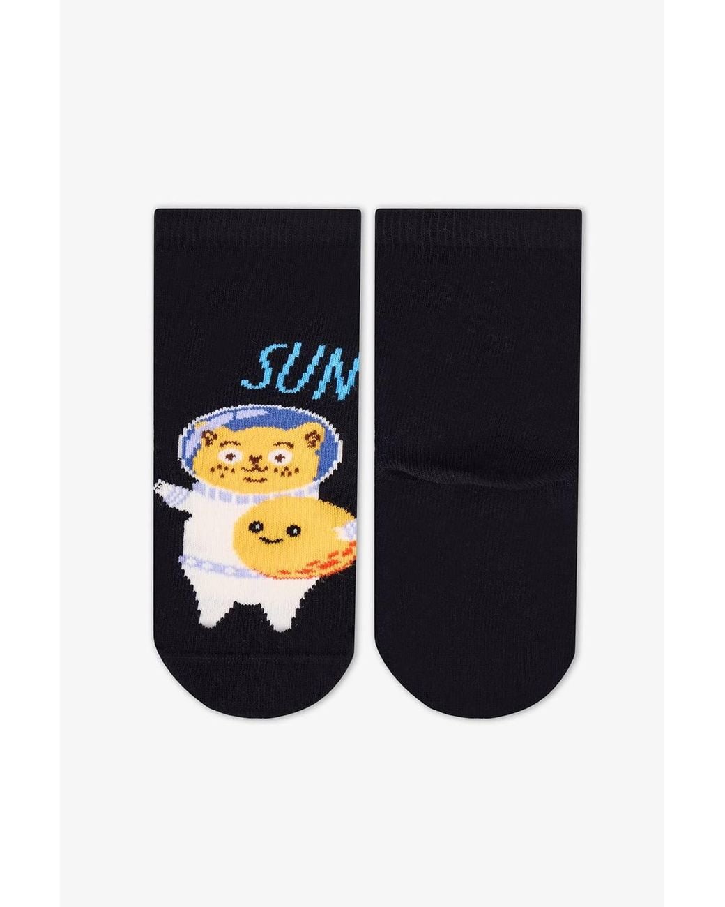 Penti Black Stellar Cats Cat Pattern 2-Pack Ankle Socks for men