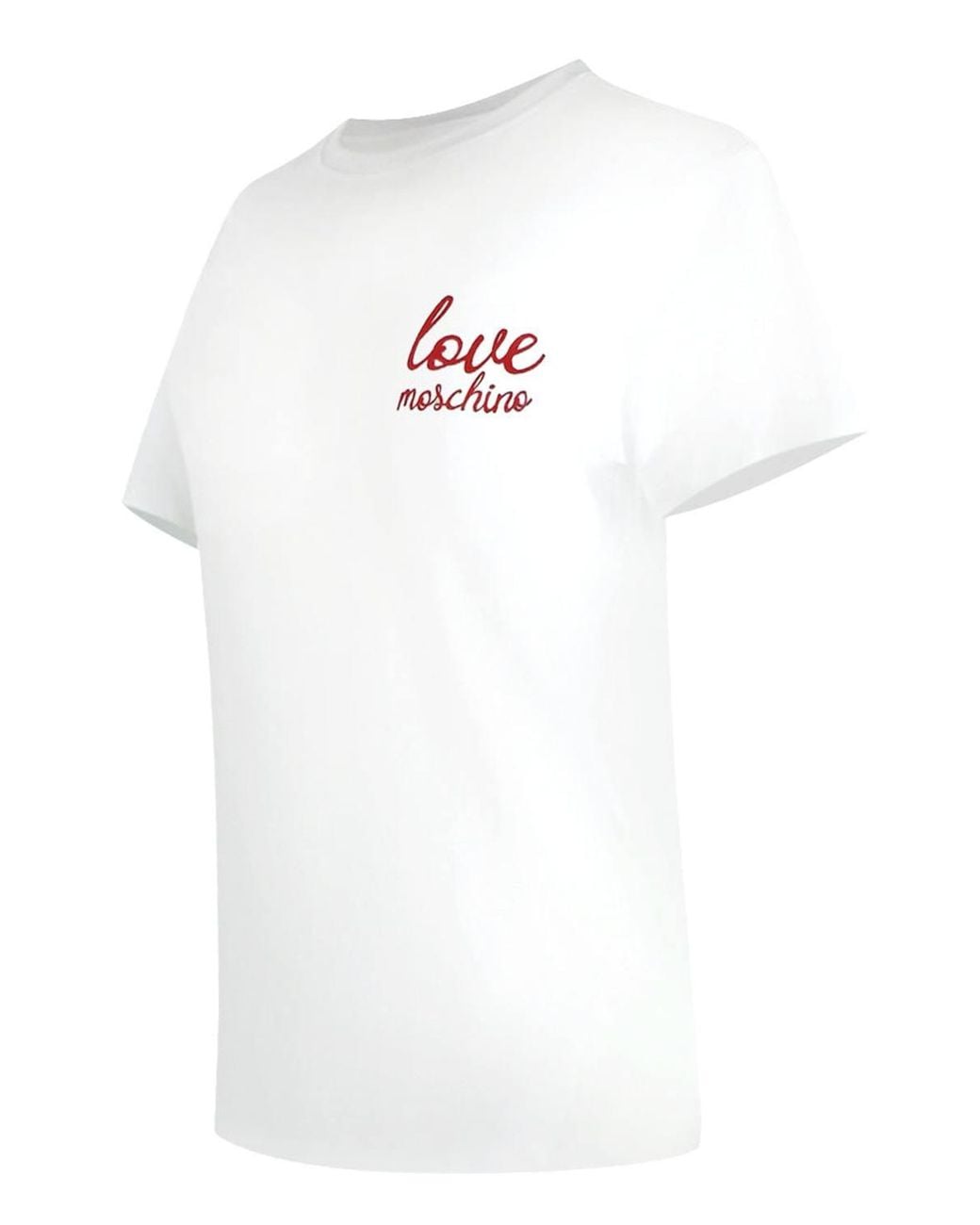 Love Moschino White Short Sleeve Round T-Shirt