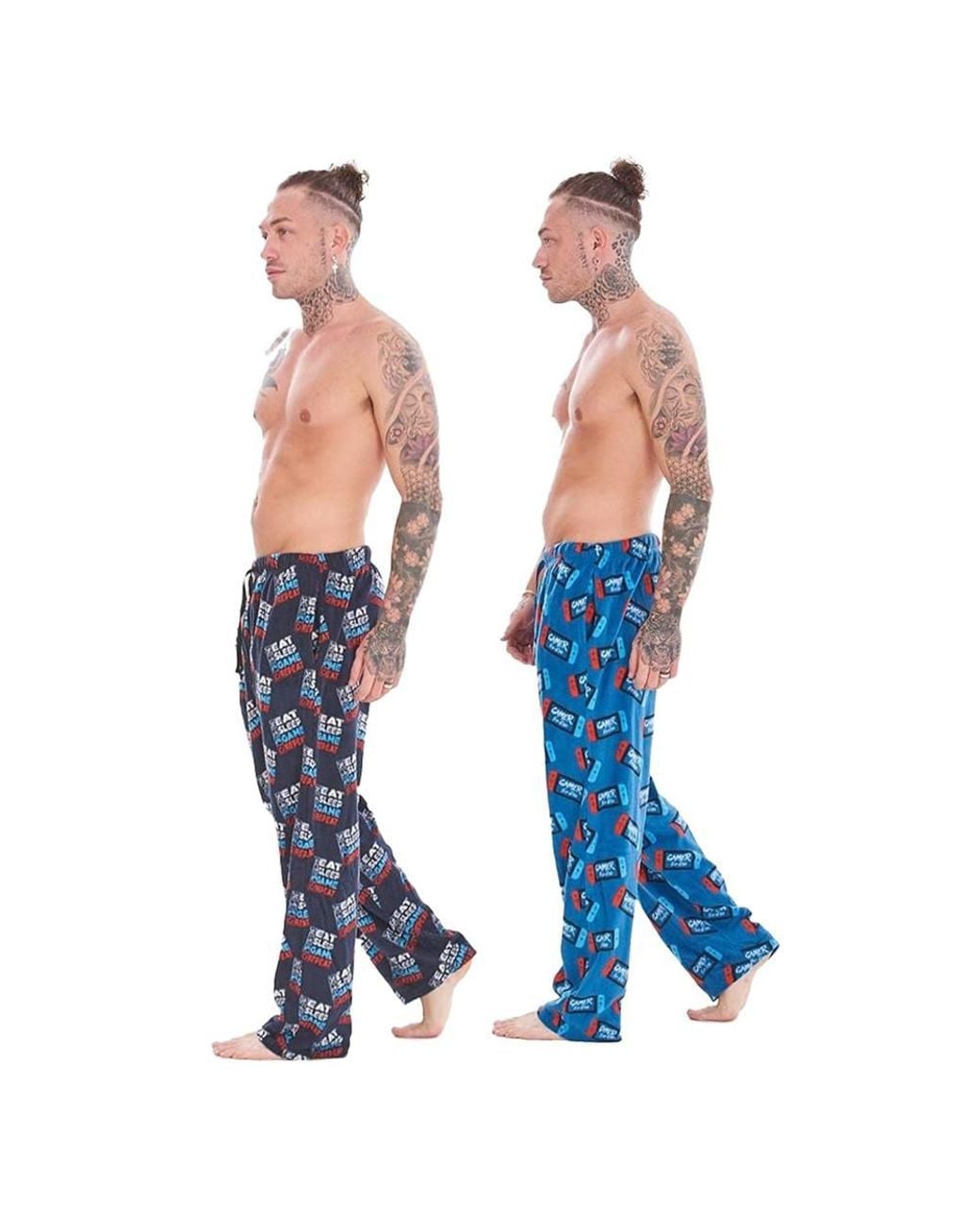 Keanu Blue Gamer Pyjama Bottoms Pack Of 2 for men