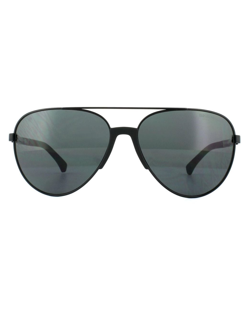 Emporio Armani Gray Aviator Matt Sunglasses for men