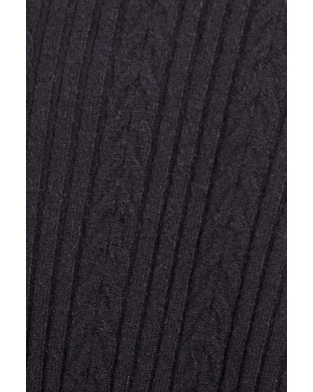 Solo Black Ribbed V-Neck Jumper
