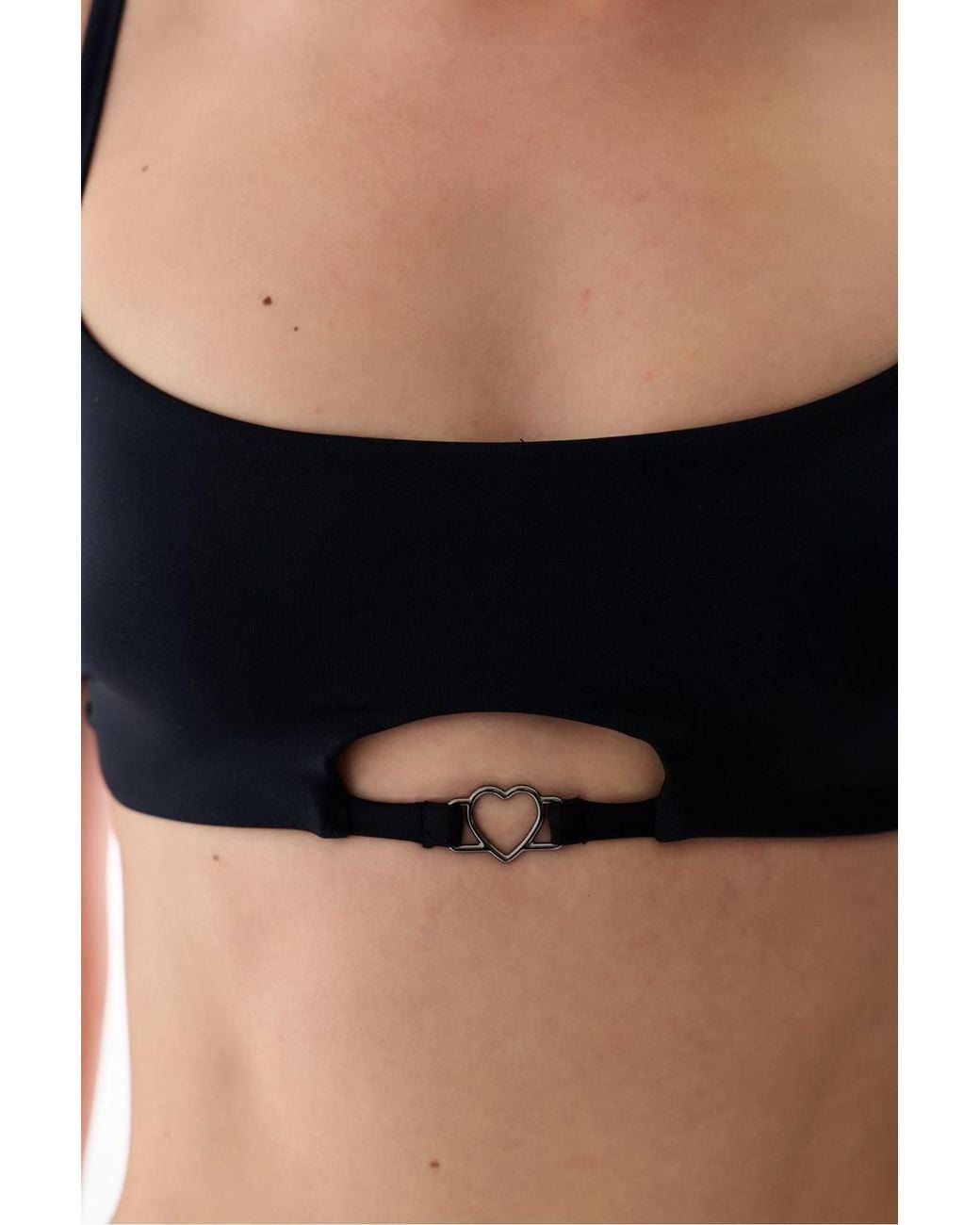 Penti Black Hearth Bandeau Bikini Top