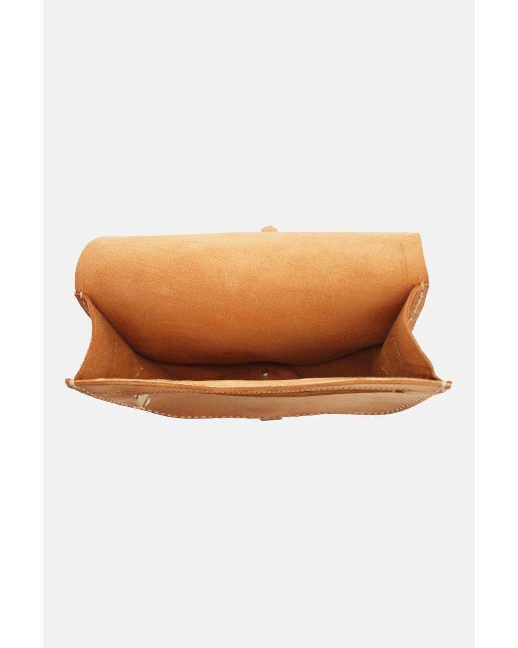 Berber Leather Brown 'The Temara' Large Leather Saddle Bag