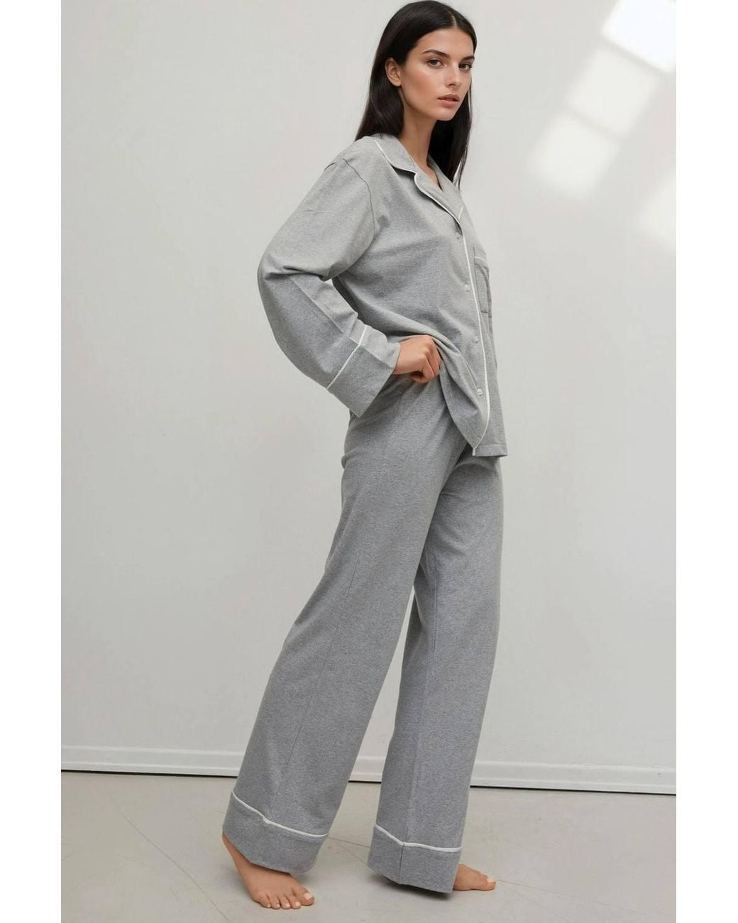 Hiccup Gray Soft Touch Cotton Pajama Set