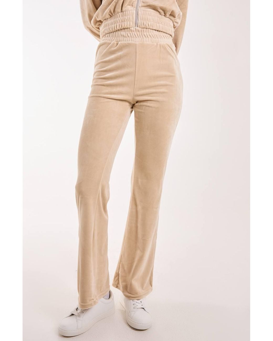 Pink Vanilla Natural Velour Flare Joggers