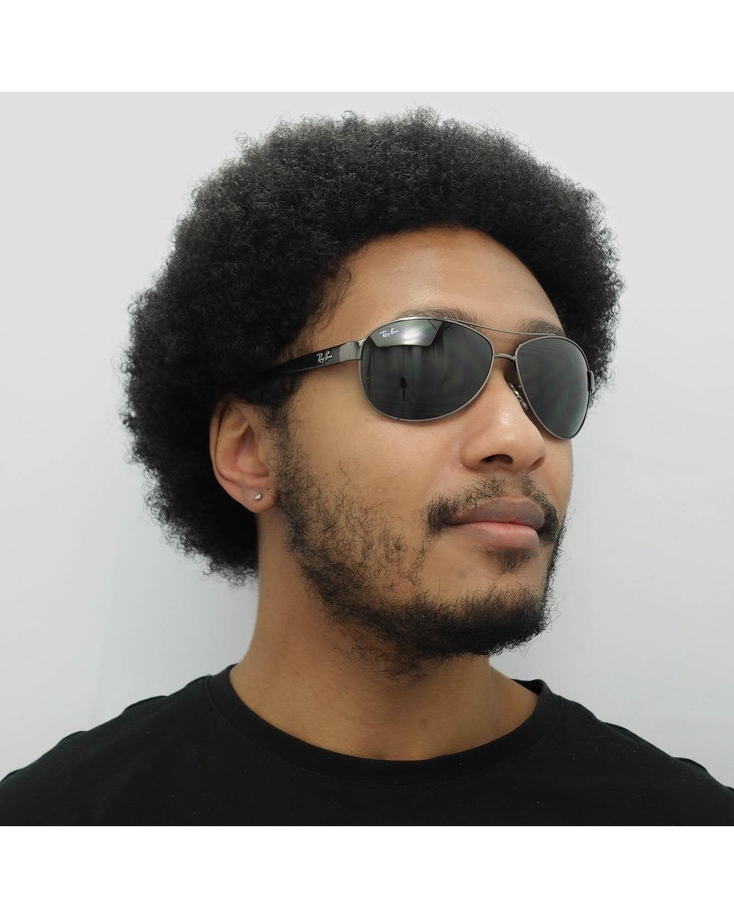 Ray-Ban Green Aviator Gunmetal Sunglasses for men
