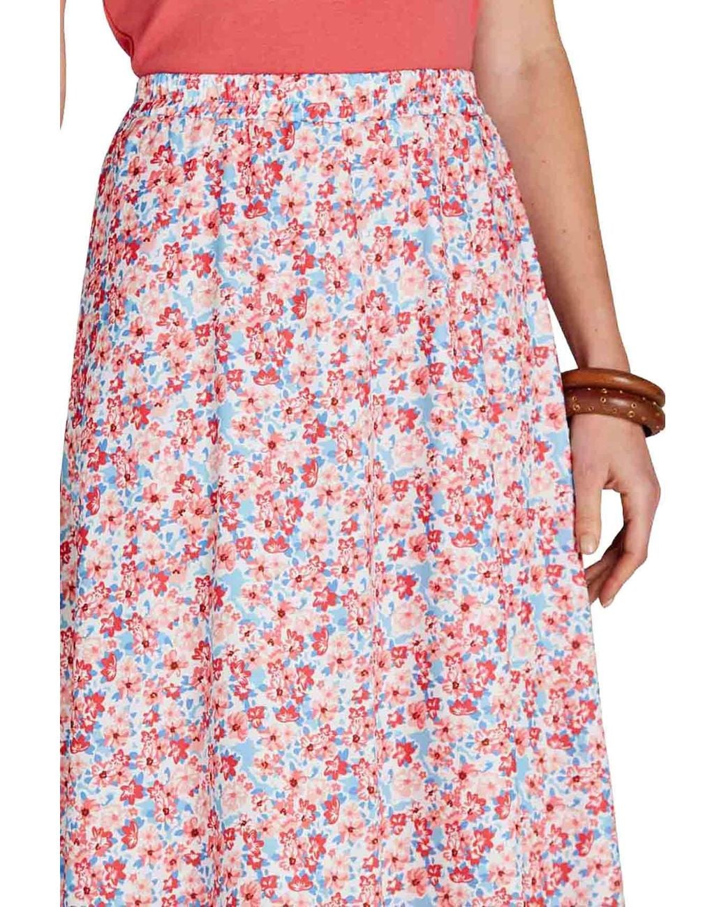 Chums Pink Print Elasticated Waist Skirt
