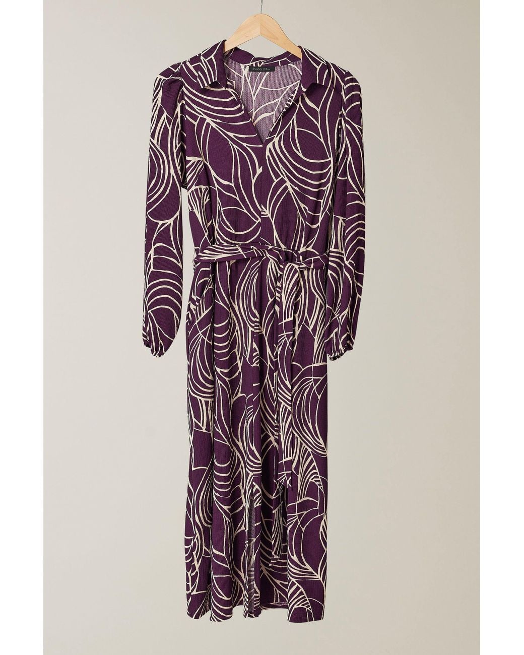 Evans Purple Printed Shirt Dress